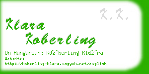 klara koberling business card